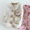 Cartoon Animal Velvet Vest Autumn and Winter Teddy Cat Clothing Pet Clothing Dog Clothing Dog Accessories Designer Dog Clothes