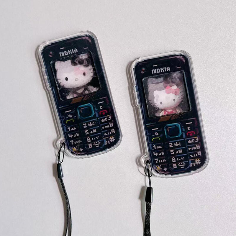 

Kokori Harajuku Vintage Cell Phone Accessory Bag Keychain black