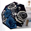 1pc Floral Bouquet Roses Automatic Folding Umbrella Portable Collapsible Umbrella for All Seasons, 8-Rib Durable Construction
