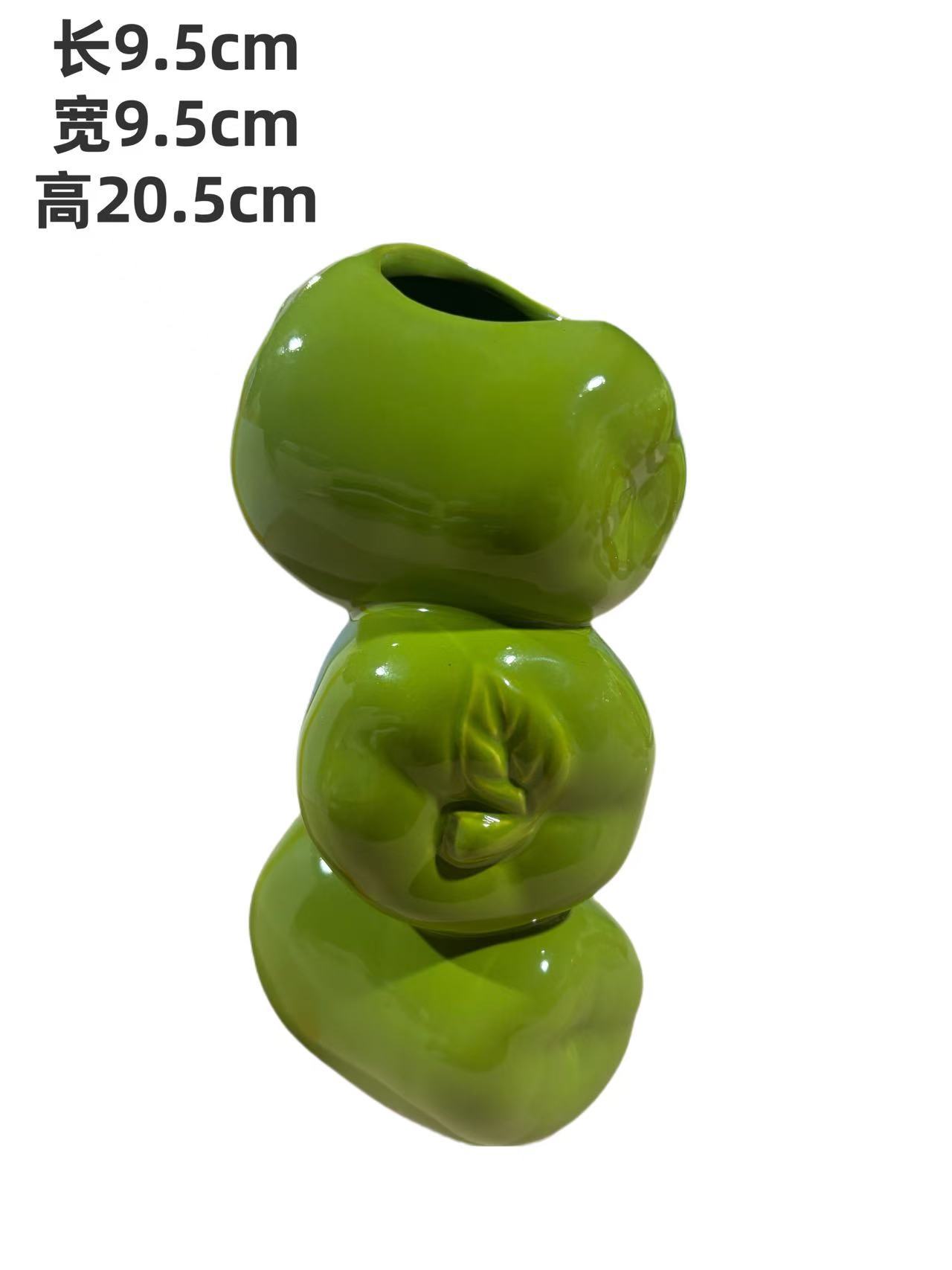 

Ins Creative Strawberry Apple Ceramic Vase Hydroponic Home Decor Living Room Flower Arrangement Decoration