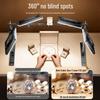 Ruiteng LED Double Row Overhead Fill Light with Telescopic Background Stand and Cloth Holder