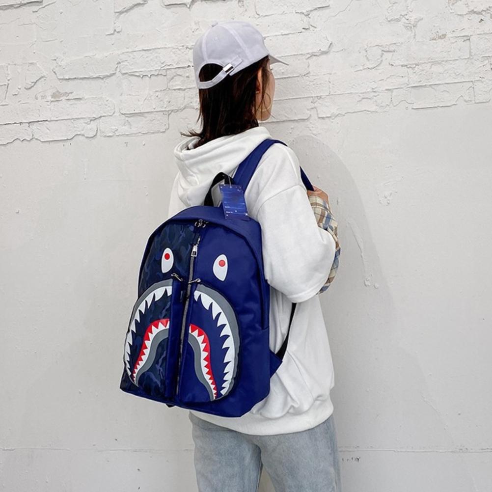 Graffiti Shark Backpack Personalized School Bag Bookbag Travel Bag Casual Daypack Halloween Christmas Birthday Gift for