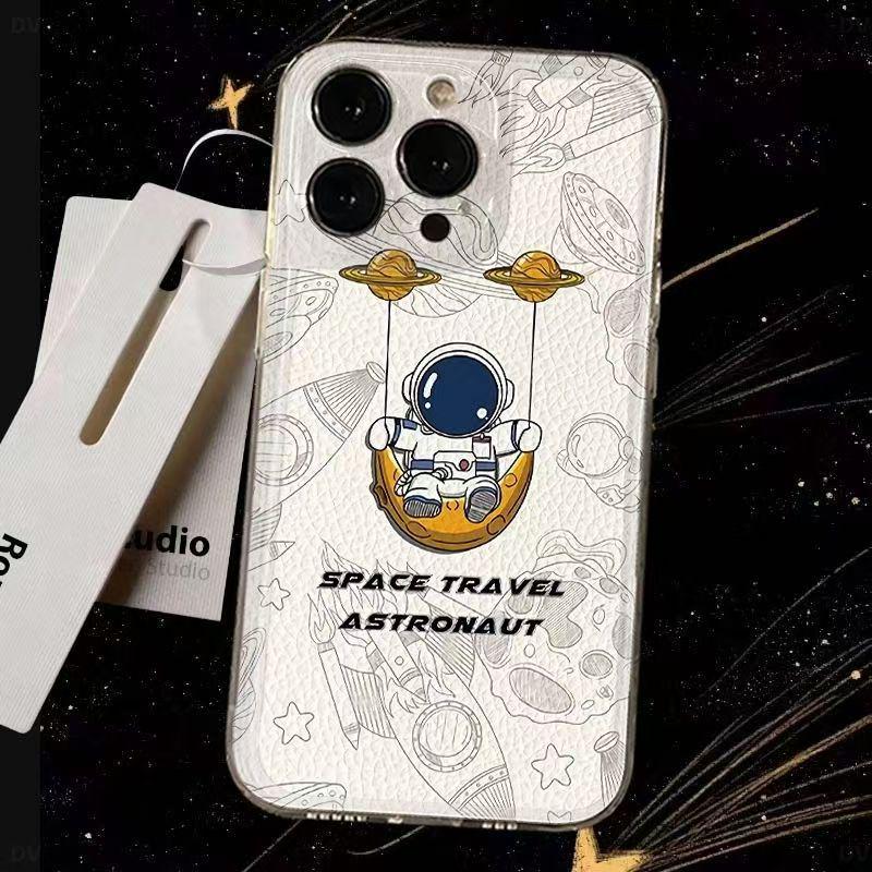 Swing Astronaut Transparent Drop-proof Phone Case for iPhone 17 Pro Max iPhone XR