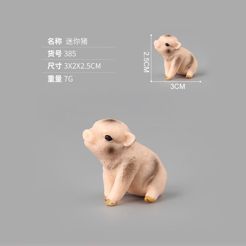 Simulation Livestock Mammal Model Toy Piglet Doll Static Home Ornament Animal Model A Variety Of Optional