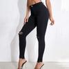Jeans da donna larghi e casual di tendenza strappati casual moda attillati