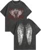 Graphic Tees Men Acid Washed Y2K Gothic Vintage Streetwear Cotton T-Shirt