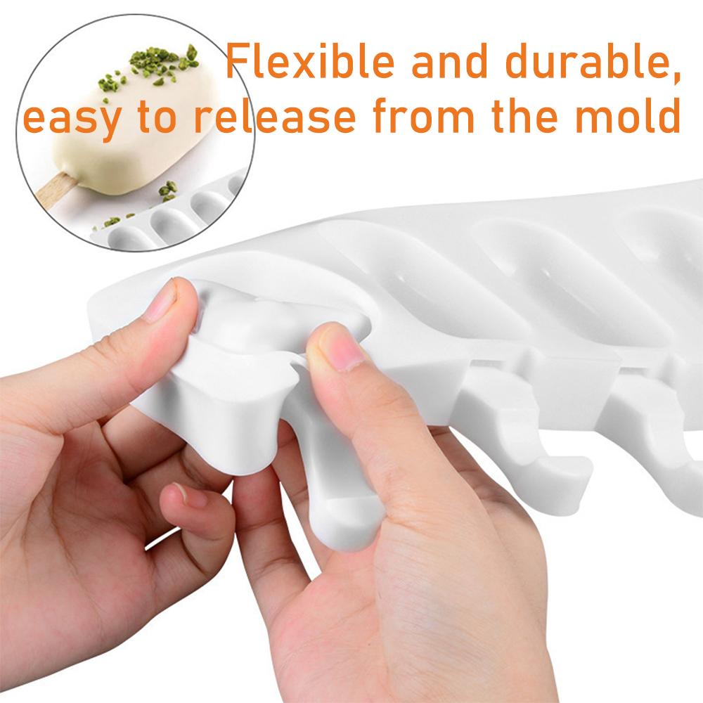Ice Cream Molds Silicone Food Grade Ice Pop Cube Popsicle Mold With Sticks Dessert DIY Magnum Cake Mold Ice Cream Maker