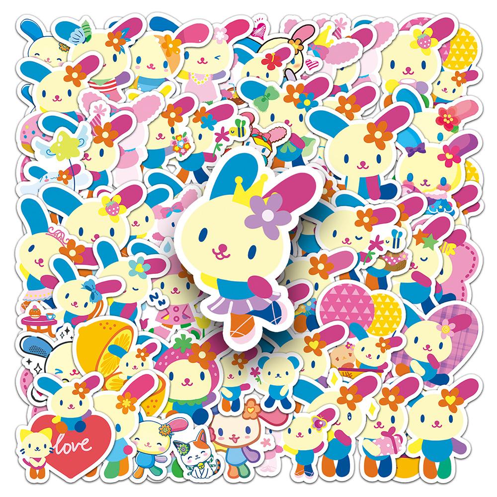 50PCS Kawaii Hot Anime Usahana PVC Waterproof Stickers Cute Cartoon Girls DIY Phone Water Bottle Notebook Graffiti