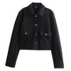 Jackets For Womens Autumn Fashion Solid Front Pockets Button Long Sleeve Jacket Elegant Woman Casual Outerwear Coat