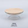 ZISIZ Wooden Lid Glass Food Container