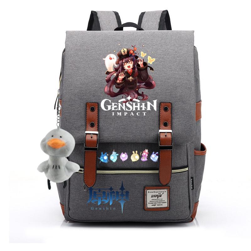 Yuanshen male and female students schoolbag anti-theft large-capacity backpack men's bag computer bag