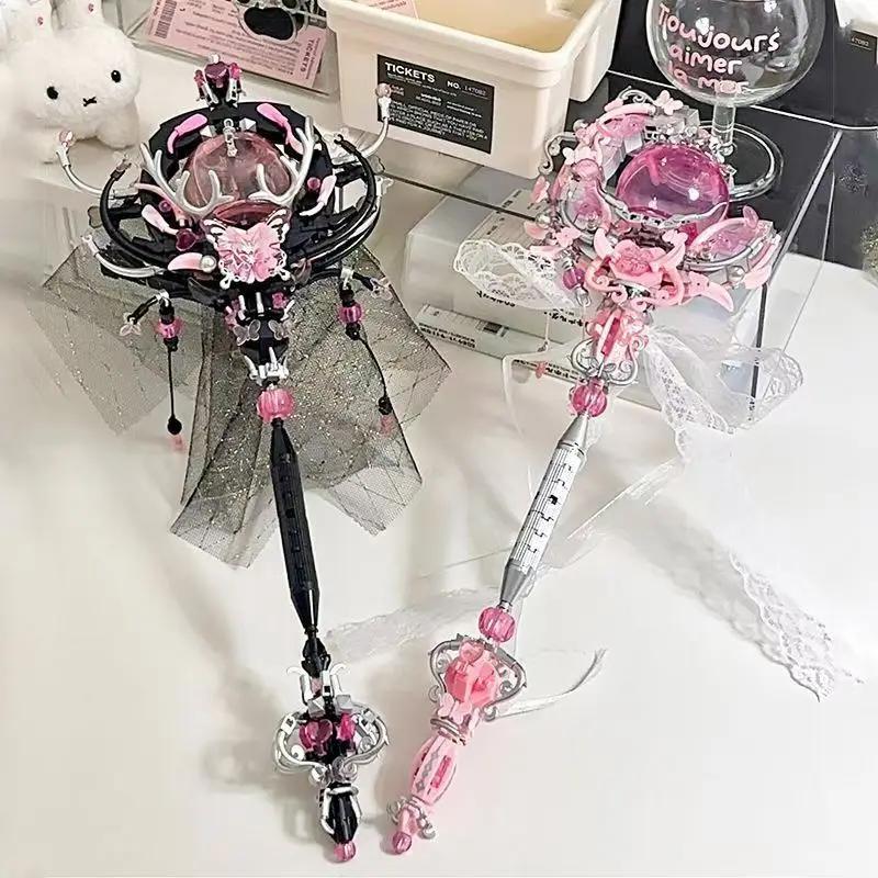 New Moonlight Club Building Block Magic Stick Lace Assembly Model Toy Desktop Decoration Girls Collection Birthday Gifts
