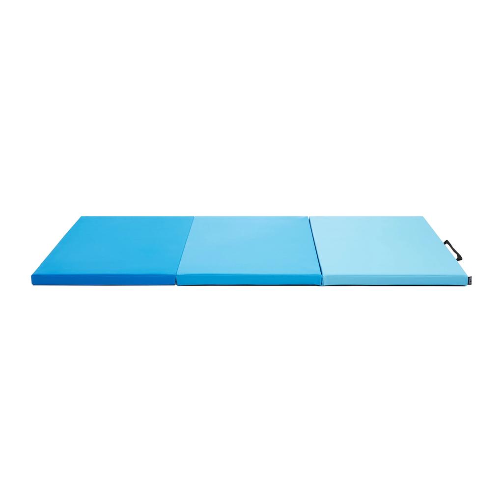 folding gymnastic mattress 180x60x5 cm - blue