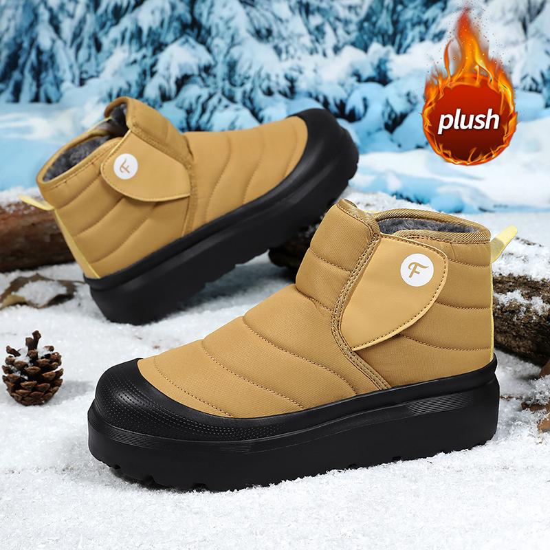 

TUINANLE Высококачественные зимние ботинки Женские ботинки Обувь для мамы Ботильоны Плюшевый теплый мех для ног 42 жёлтый