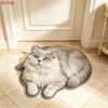 Cat Pattern Living Room Decoration Cute Carpet Thicken Plush Rugs for Bedroom Fluffy Soft Bedside Floor Mat Washable 2D Flat Rug