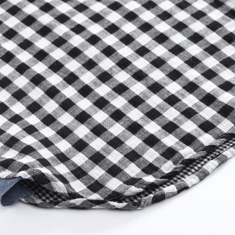 Jarní podzimní kostkovaná košile Muži Klasická móda 100% bavlna Vysoce kvalitní košile Muži Dlouhý rukáv Běžné Podnikání Pánské košile