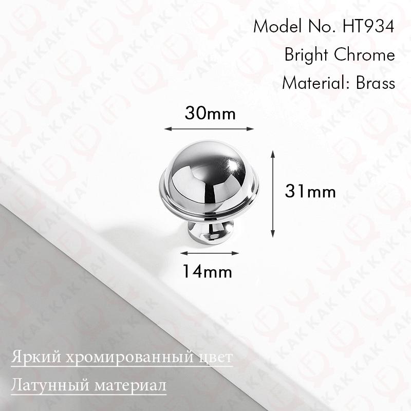 KAK Bright Chrome Kitchen Cabinet Handle Brass Cupboard Door Pulls Silver Dresser Drawer Knobs Furniture Handle Door Hardware