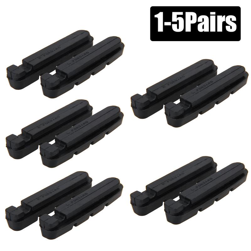 1-5 Pairs Road Bike Brake Pads Shoes for Alloy Rims Dura Ace Ultegra 105 Bicycle V Brake Shoes Durable Bicycle Brake Tools