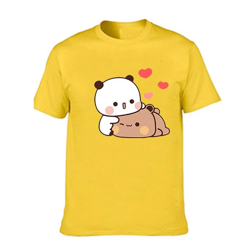 Cartoon Bubu Is Throwing Flip-flops At Dudu Summer Tshirt Dudu Was Threw Flip-flops By Bubu Since He Teases Bubu Summer Tee Tops