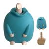 Smiling Blue Middle Finger Figurine - Small, Funny Desktop Toy for Friends, Birthday or Minimalist Decor