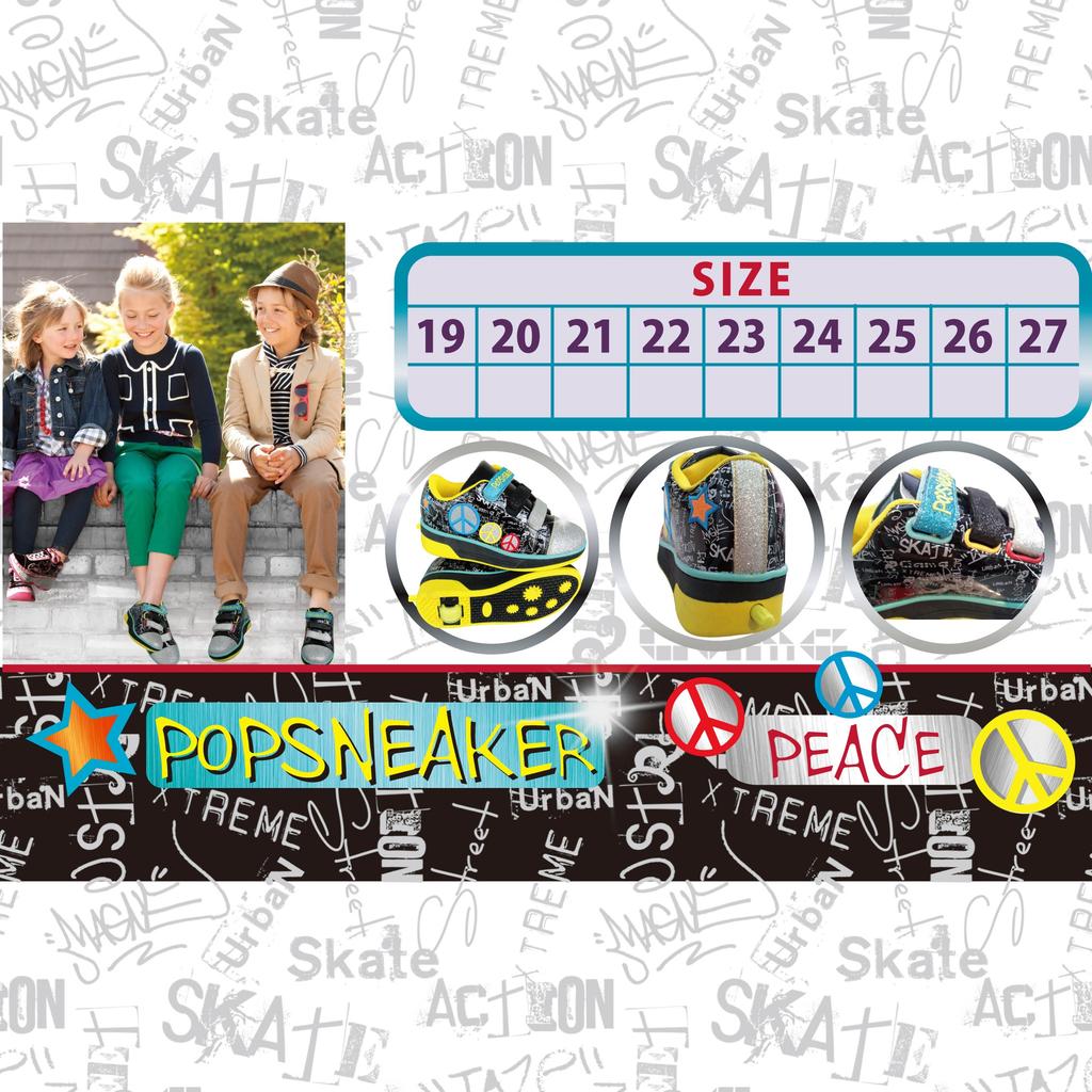 RANGS Japan Pop Sneakers Peace 26cm