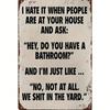 HomeFun Aluminum Bathroom Sign Waterproof Funny Restroom Wall Decor for Home Kitchen Halloween Gift
