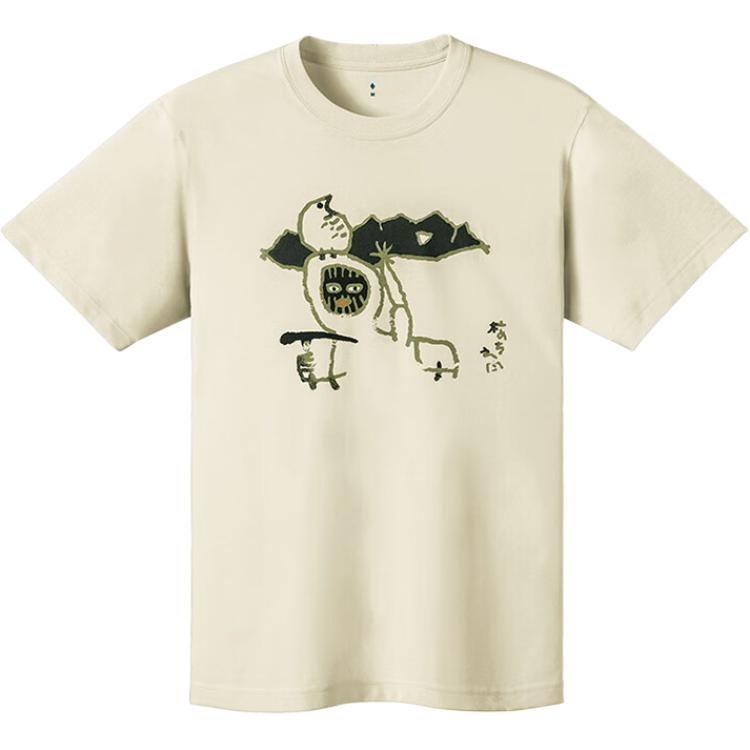 

MONTBELL SS25 Японская футболка с круглым вырезом, спортивная, для активного отдыха, быстросохнущая, дышащая, с принтом, с коротким рукавом, унисекс, цвет слоновой кости L