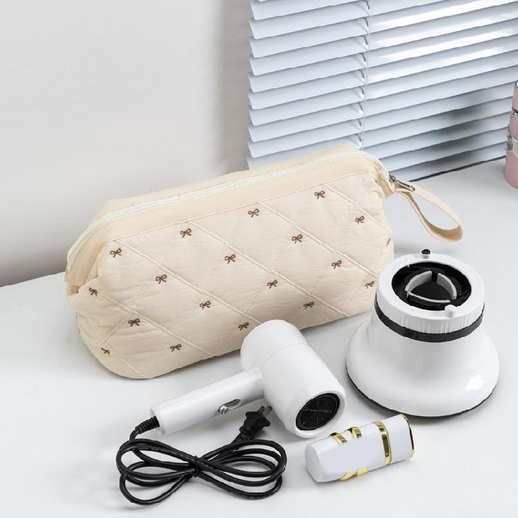 Spacious Multi Compartment Travel Toiletry Bag for Organizing Hair Styling Tools and Cosmetics Lightweight Foldable