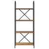Vintage Wood Bookshelf 60 x 30 x 146 cm Particleboard