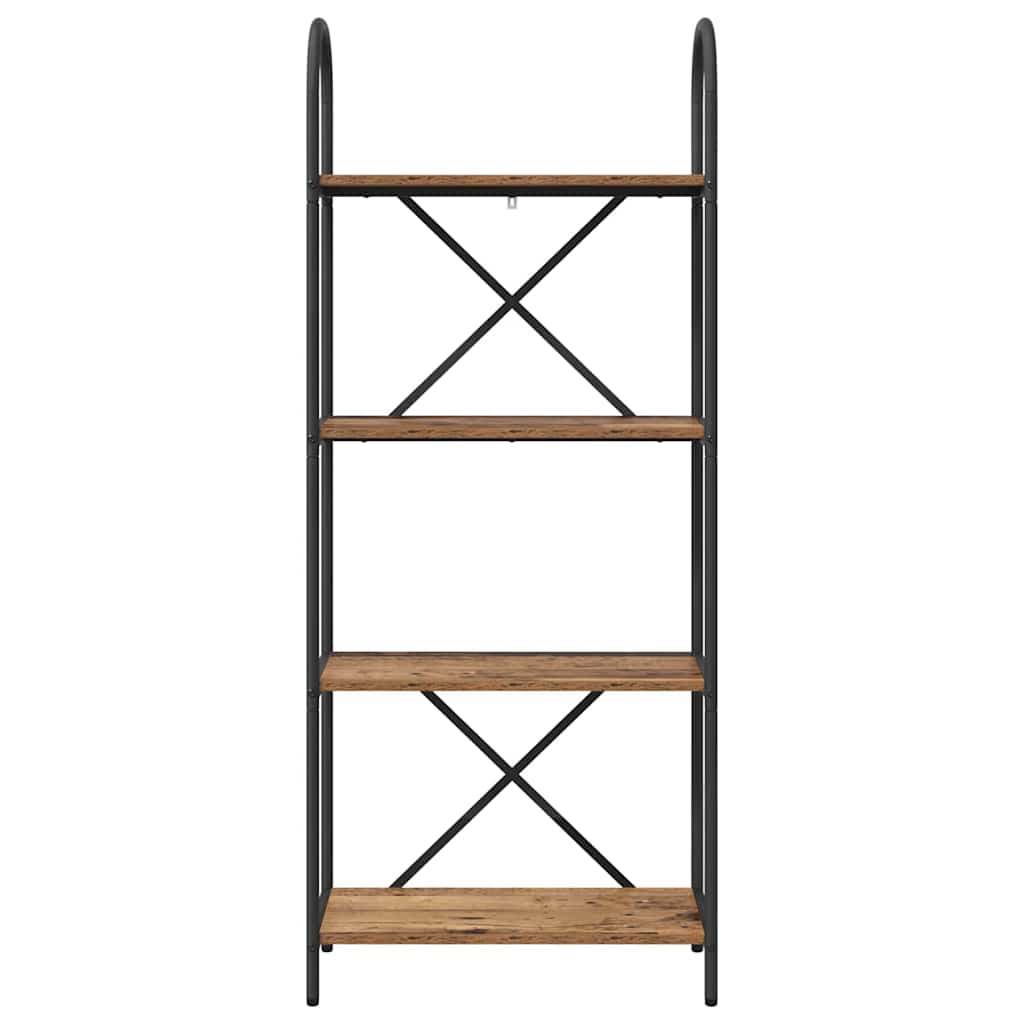 Vintage Wood Bookshelf 60 x 30 x 146 cm Particleboard