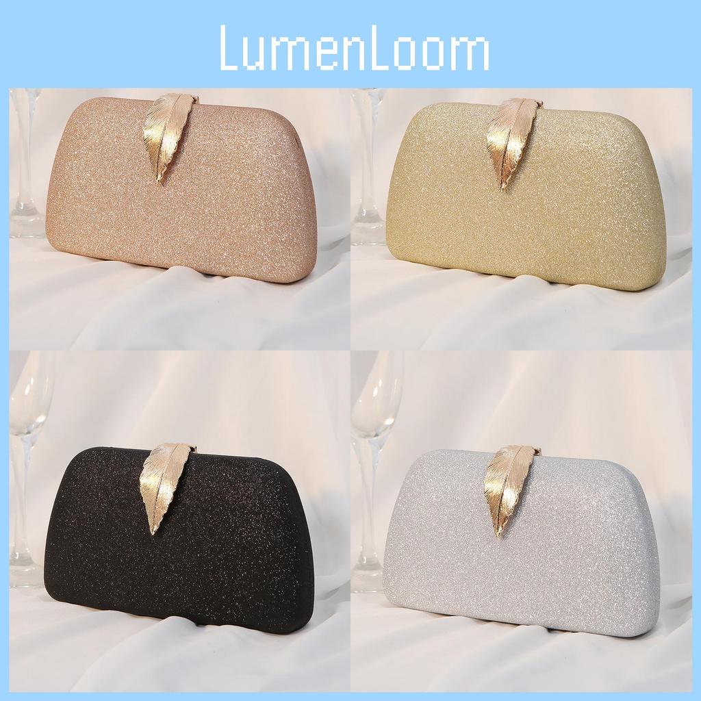 Crossborder Trend Metal Leaf Evening Bag With Lock Closure For Formal Events
