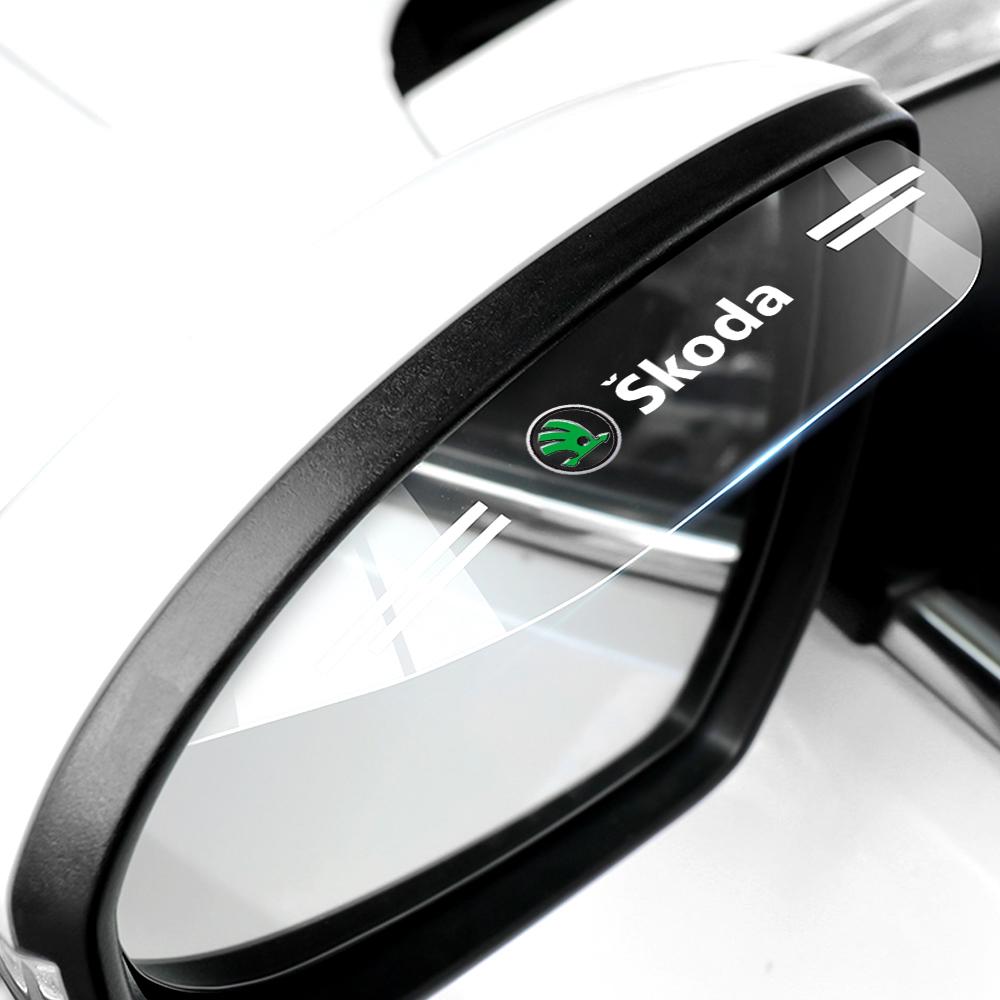 Car Rear View Mirror Rain Eyebrow Cover Sun Shade Protector For Skoda Octavia Mk3 Fabia 2 Superb 2 Kamiq Kodiaq VRS