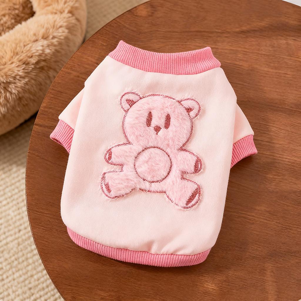 Small Dog Pullover Sweater: Fleece Bear Design For French , Pug, Teddy & Corgi