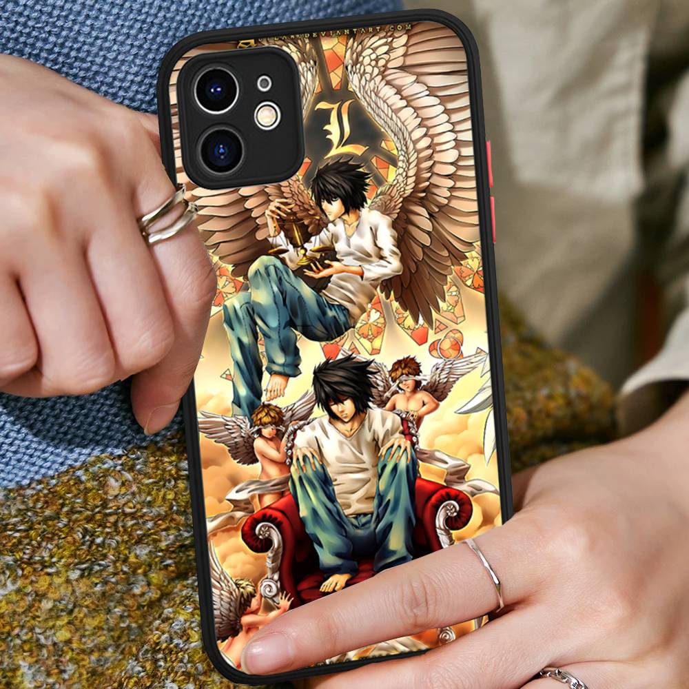Japan Anime Death Note Phone Cases For IPhone 16 15 14 Plus 13 12 11 Pro Max Matte Oft Bumper Phone Cover