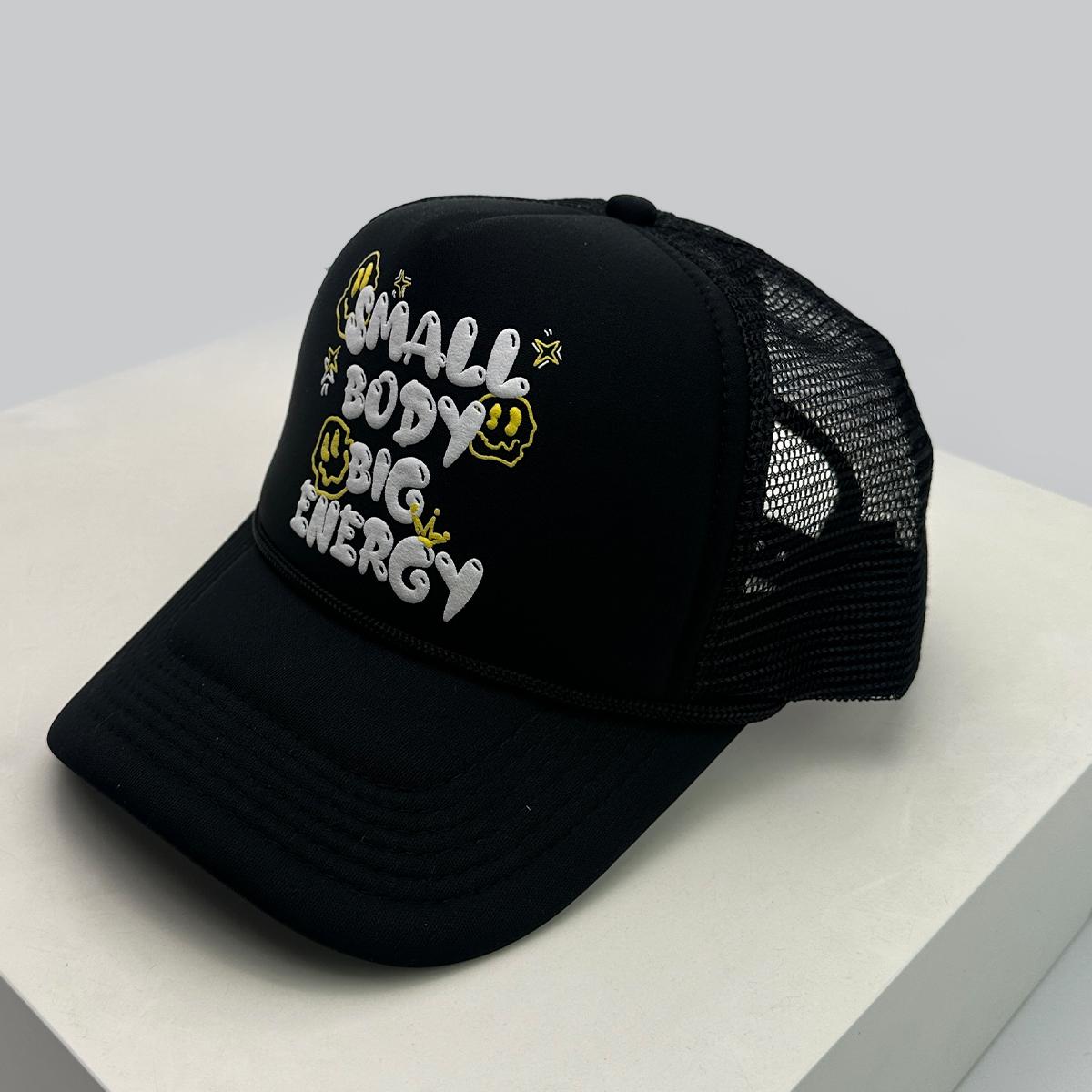 

New Unisex Interesting 3D Printed Letters Baseball Hats Sunshade Hip Hop Breathable Cute Trucker Caps Mesh Versatile Casual Ins 52-60cm