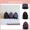Fashionable And Spacious Dual-color School Backpack For Boys And Girls In Stripes