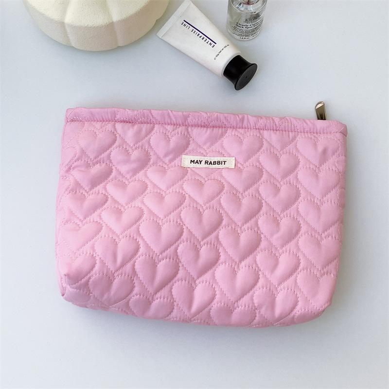 Cotton Love Cosmetic Bag Makeup Bag Clutch Make Up Pouch Portable Large Capacity Travel Toiletries Storage Bag Organizer