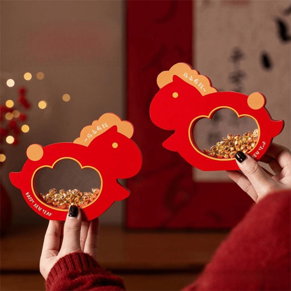 Golden Ingot Year Horse Ornament Chinese Style Horse Shape Ornament New Year Celebration