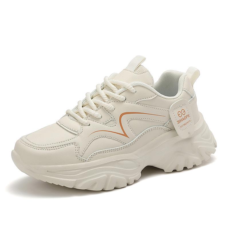 

Кроссовки на толстой подошве, новые сетчатые дышащие повседневные кроссовки на весну и лето, легкие кроссовки-маффины с мягкой подошвой 40 бежевый