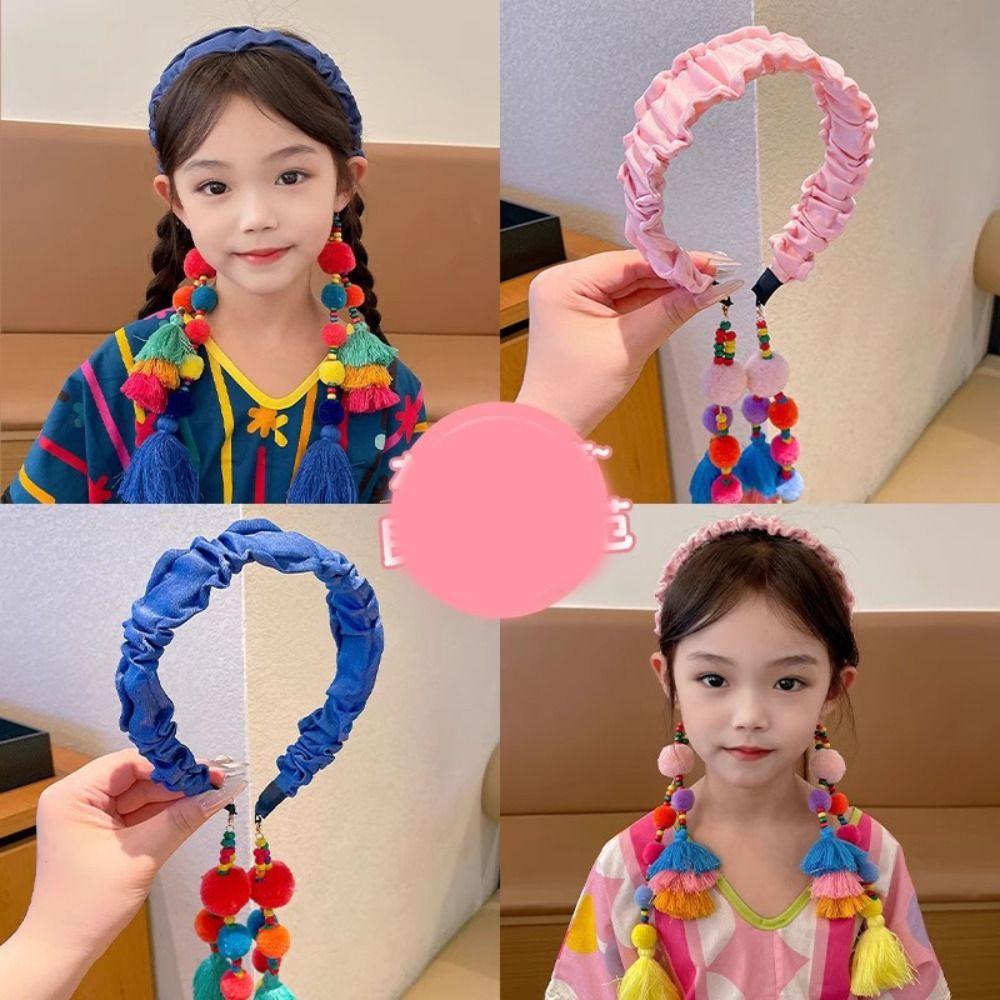 Cloth Tassels Hairdband Exotic Bohemian Headbands Vintage Ethnic Style Headband  Hair Accessories