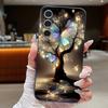 Shining Fantasy Tree Butterfly Pattern Case For Samsung Galaxy S26 Ultra S25 Edge S24 S23 S22 Plus S21 FE Leather Texture Silicone Cover