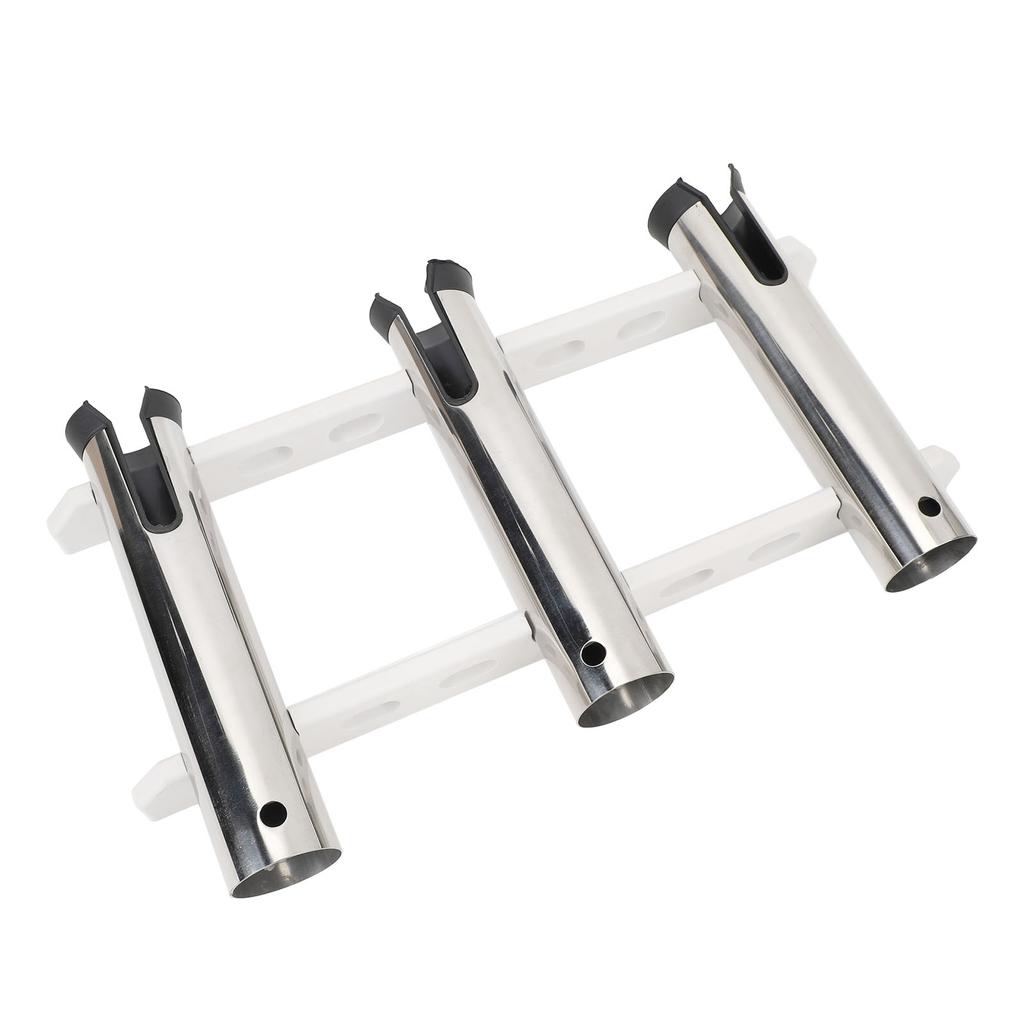 Boat Fishing Rod Holder 3 Link Tubes Stainless Steel Fishing Rod Rack for Marine Yacht Camper RV Fishing Boat