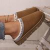 Fashion Winter Platform Women Fluffy Slippers 2025 Elegant Casual Large Size Slippers Women House Fashion Shoes Ladies Home Slides Women