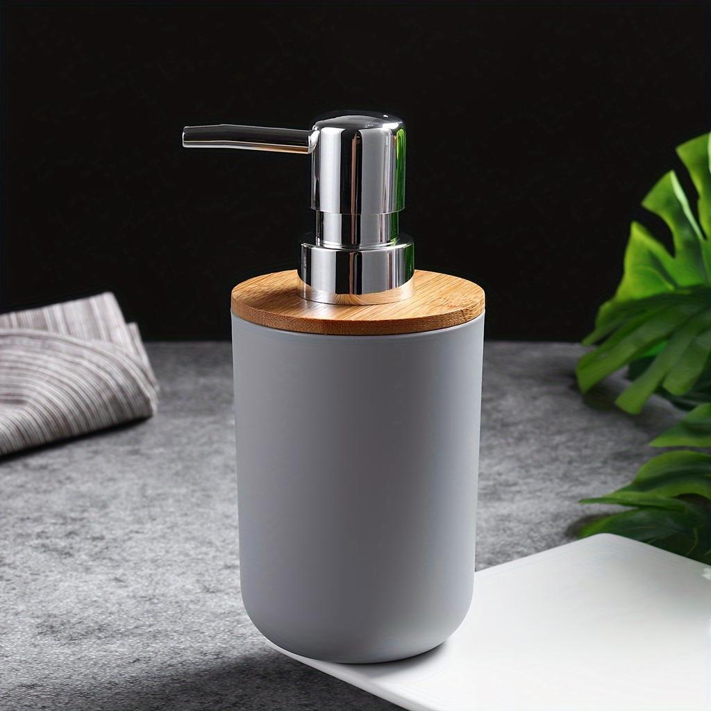 Bamboo Soap Dispenser, Bathroom Countertop Soap Dispensers, Naturally Tough Eco Friendly Lotion Dispenser For Kitchen & Bathroom