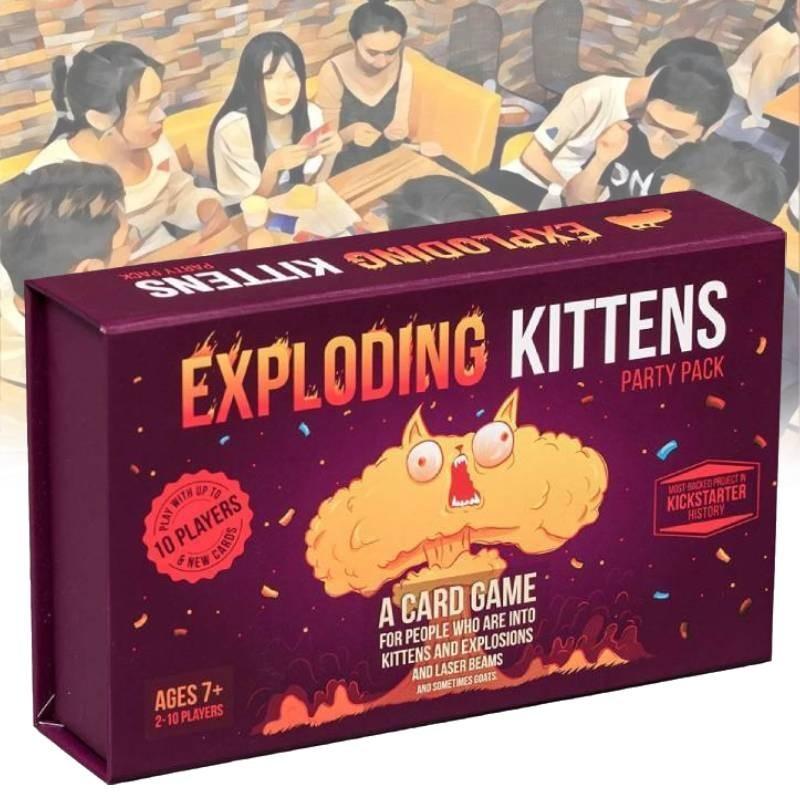 Exploding Kittens Gut gegen Böse Spielkarte Lustiges Strategisches Partyspiel für Freunde