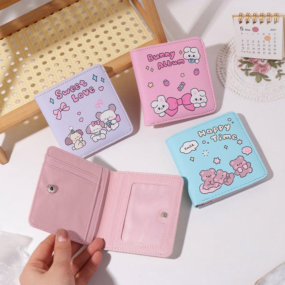 Picture Korean Photocard Holder Bunny Bear Dog Card Photo Storage Cover  Student Friends