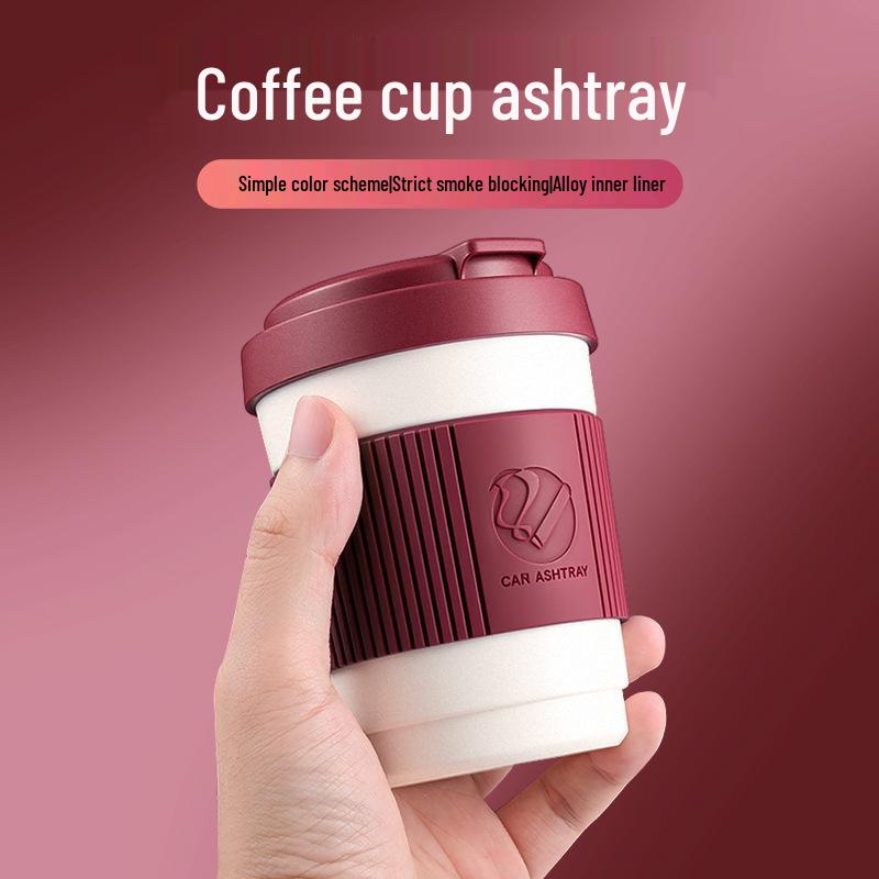 Qiyuan Q05 Car Ashtray - A05 Alloy Coffee Cup, A07 Flame Retardant, A06 Multifunctional Design