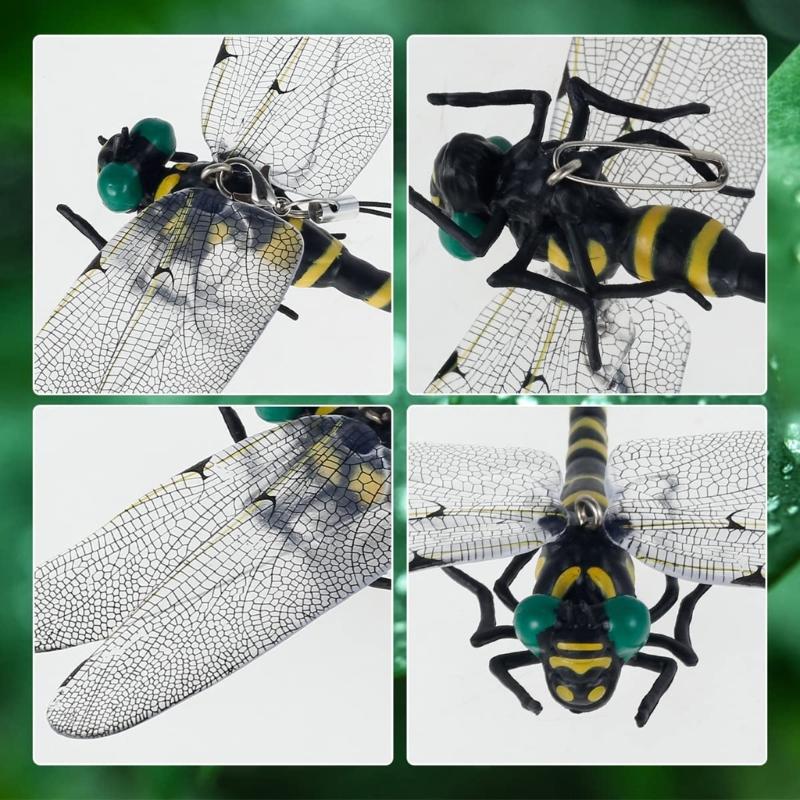 Simulation-Dragonfly Insect Model Mosquito-Repellent Outdoor Hanging Ornament for Camping Hiking Repellent-Fly Tool