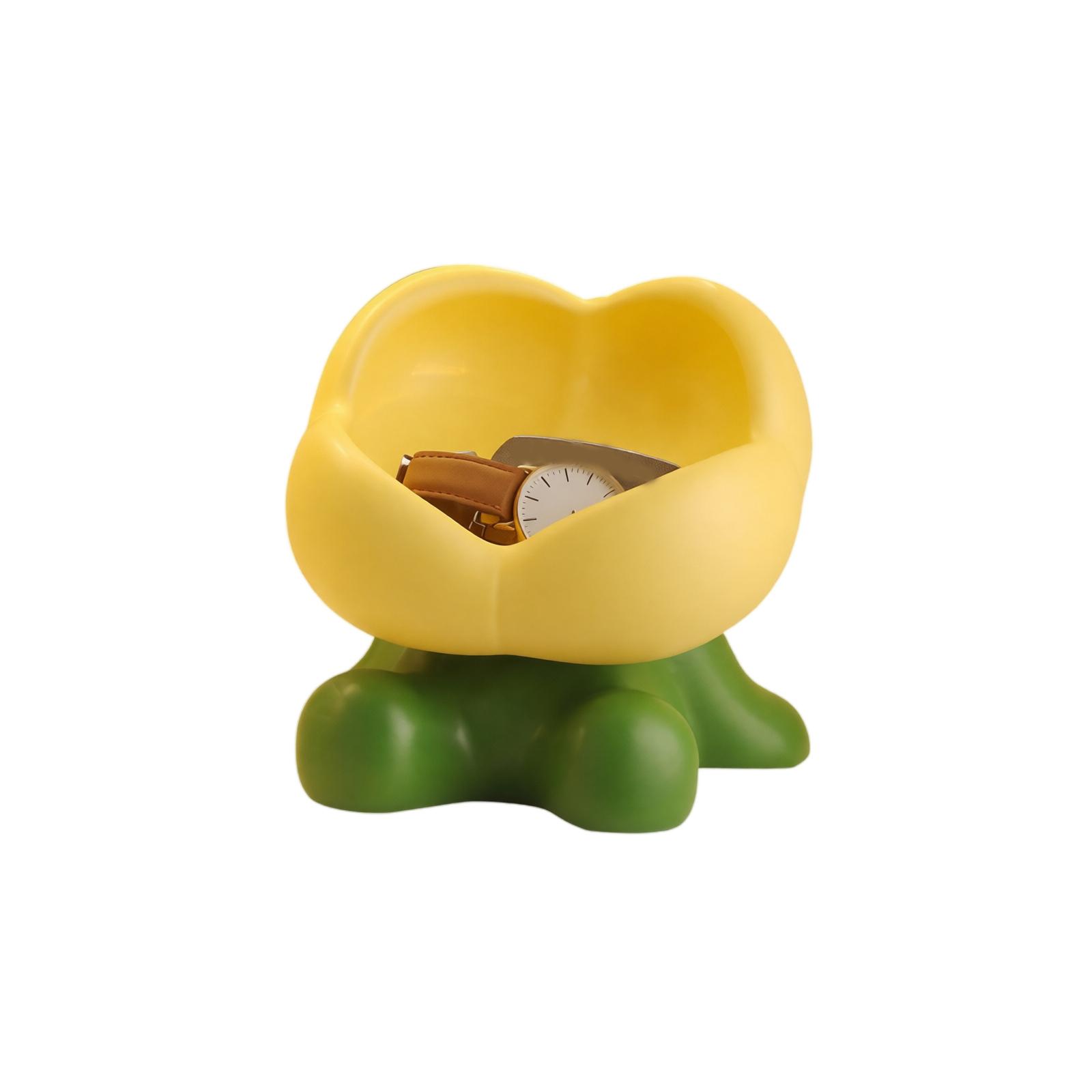 Tulip Shaped Storage Organizer Decorative Tray for Entryway Table Key Holder Jewelry Holder Small Item Storage Container жёлтый