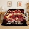 Retro Slam Dunk Basketball Anime Cartoon Flannel Blanket Soft Warm Throw Blanket for Bedroom Living Room Bed Travel Picnic Gift